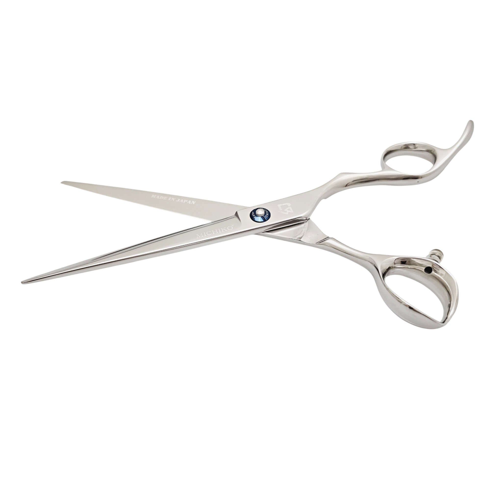 Professional Japanese Barber Shears made of premium cobalt alloy with convex edge and ergonomic handle.