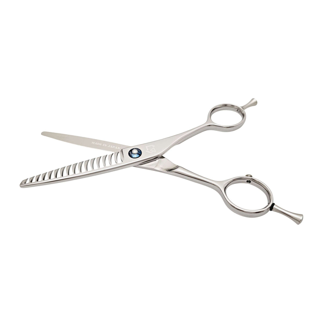 Hair texturizing scissors on a white background
