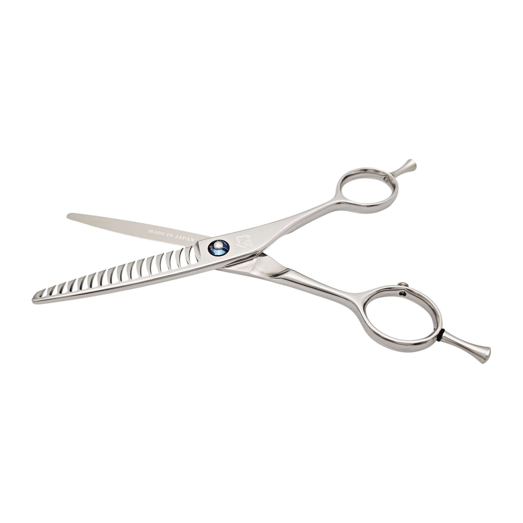 Hair texturizing scissors on a white background