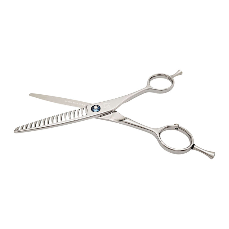 Hair texturizing scissors on a white background