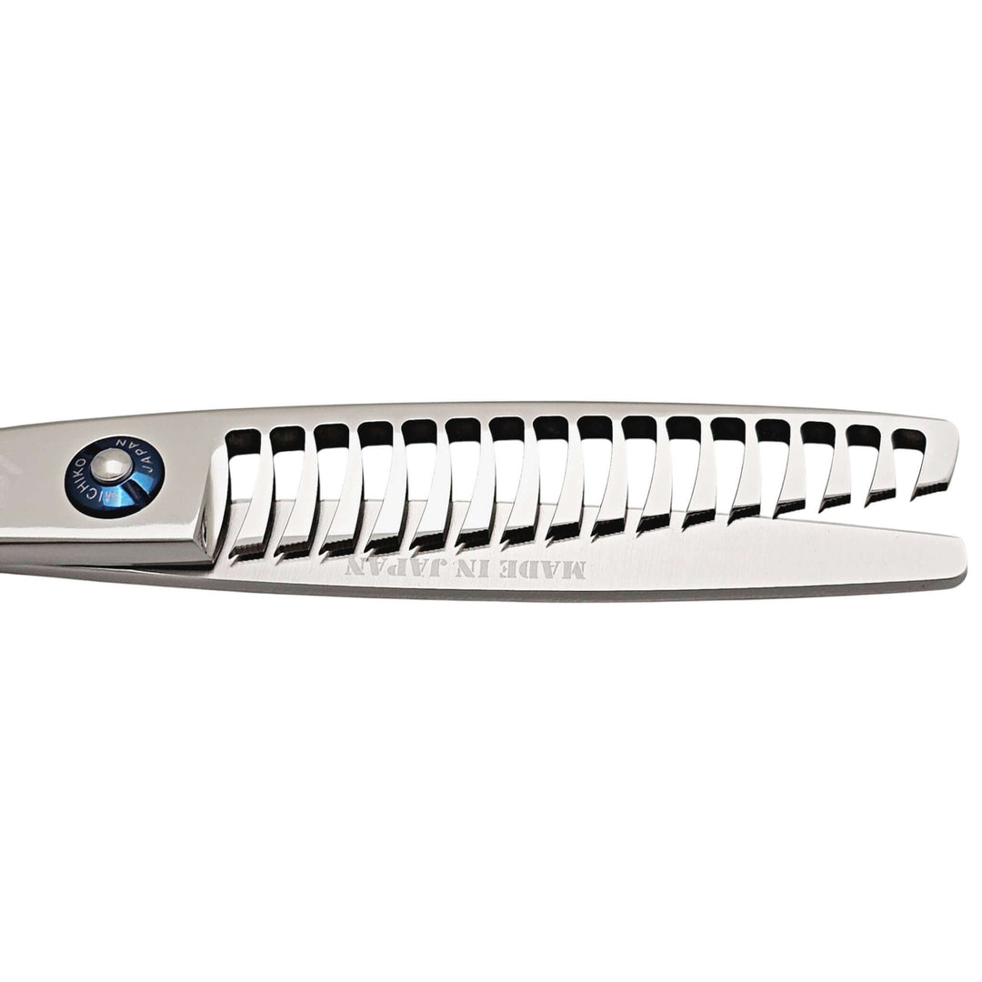 Hair styling shears with 'Made in Japan' text on a white background