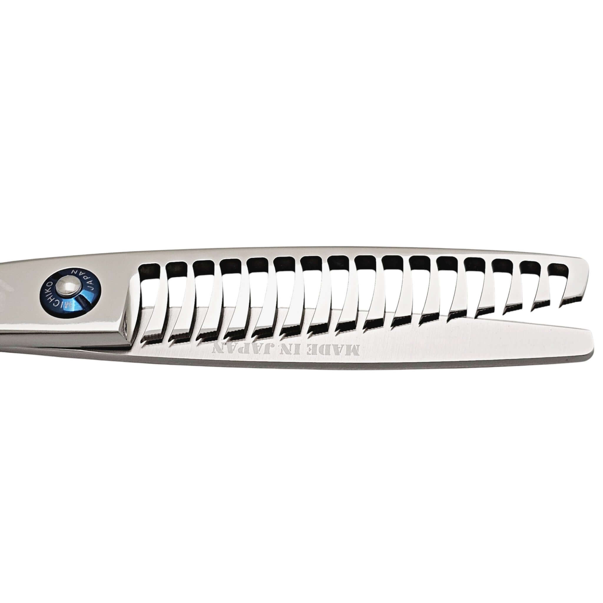 Hair styling shears with 'Made in Japan' text on a white background
