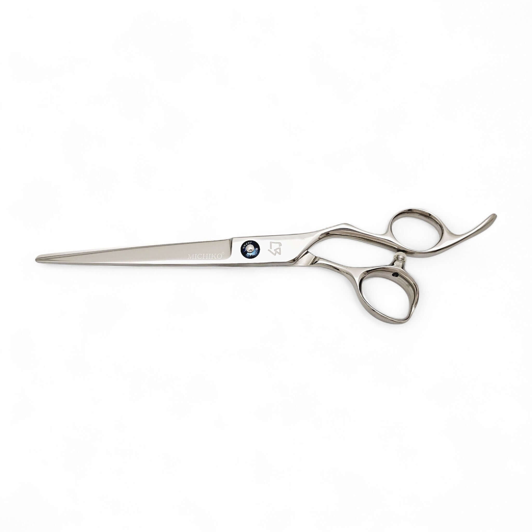Professional Japanese hair cutting shears from KM Series, featuring a sleek design and premium Cobalt Alloy.