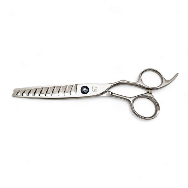 Hair texturizing scissors on a white background