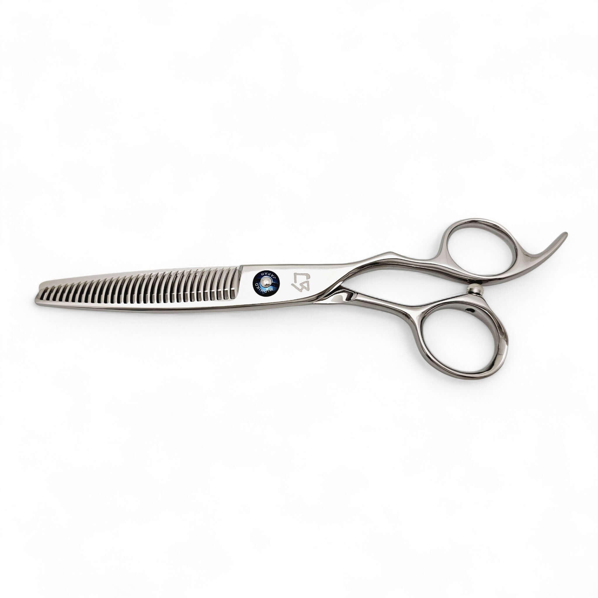 Hair thinning scissors on a white background