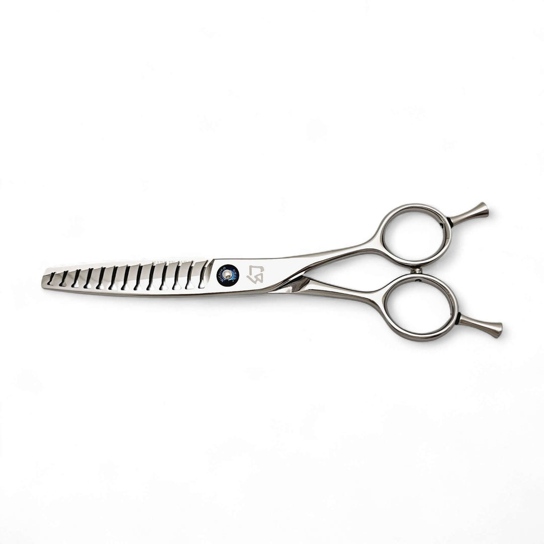 Hair texturizing scissors on a white background