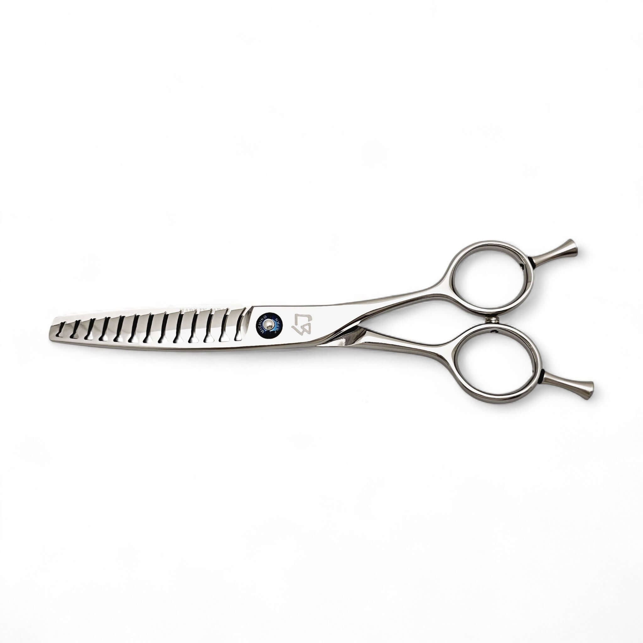 Hair texturizing scissors on a white background