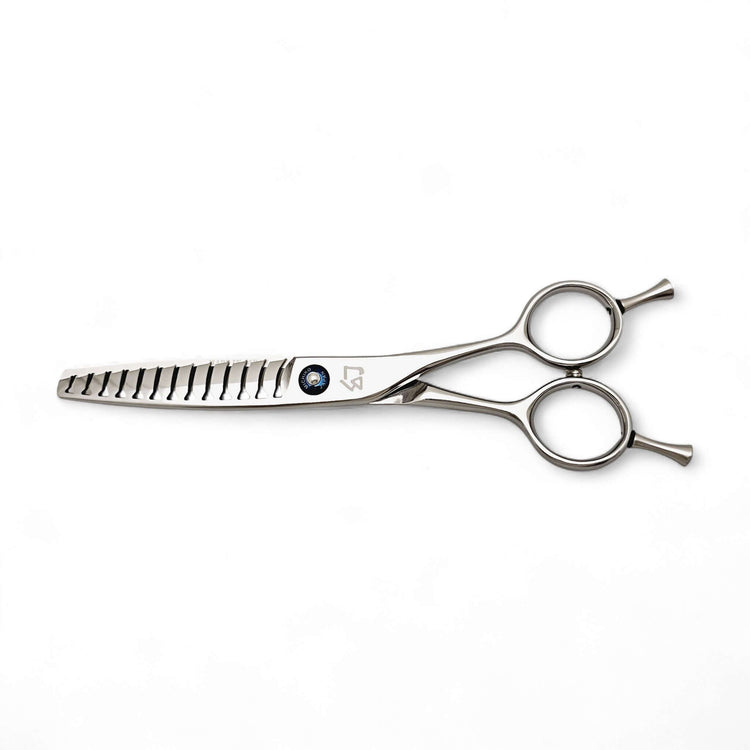 Hair texturizing scissors on a white background