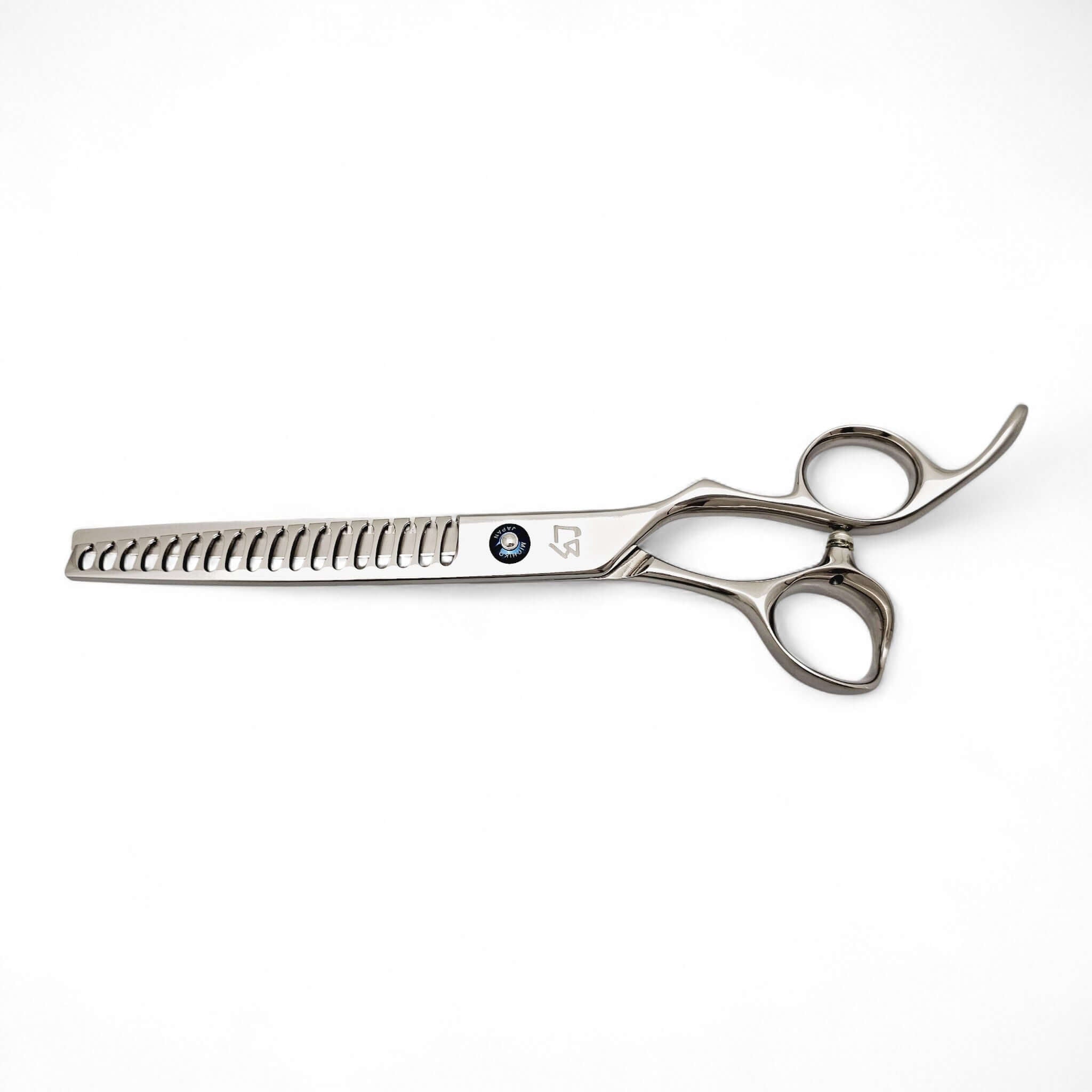 Hair texturizing shears on a white background