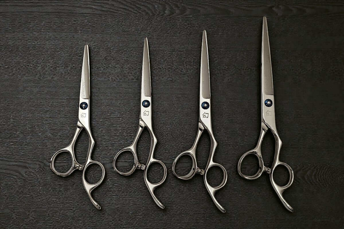 Various shears showcasing the difference in design and craftsmanship, highlighting Steel, Soul, and Sharpness.