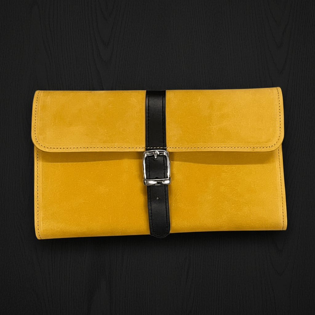 Cowhide Soft Suede Leather Hair Scissors Case