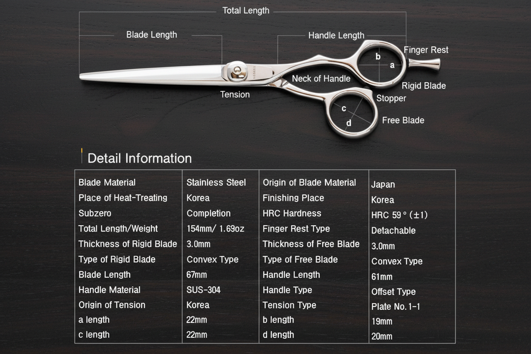 AIR-P 6.0 Precision Cut Hair Scissors