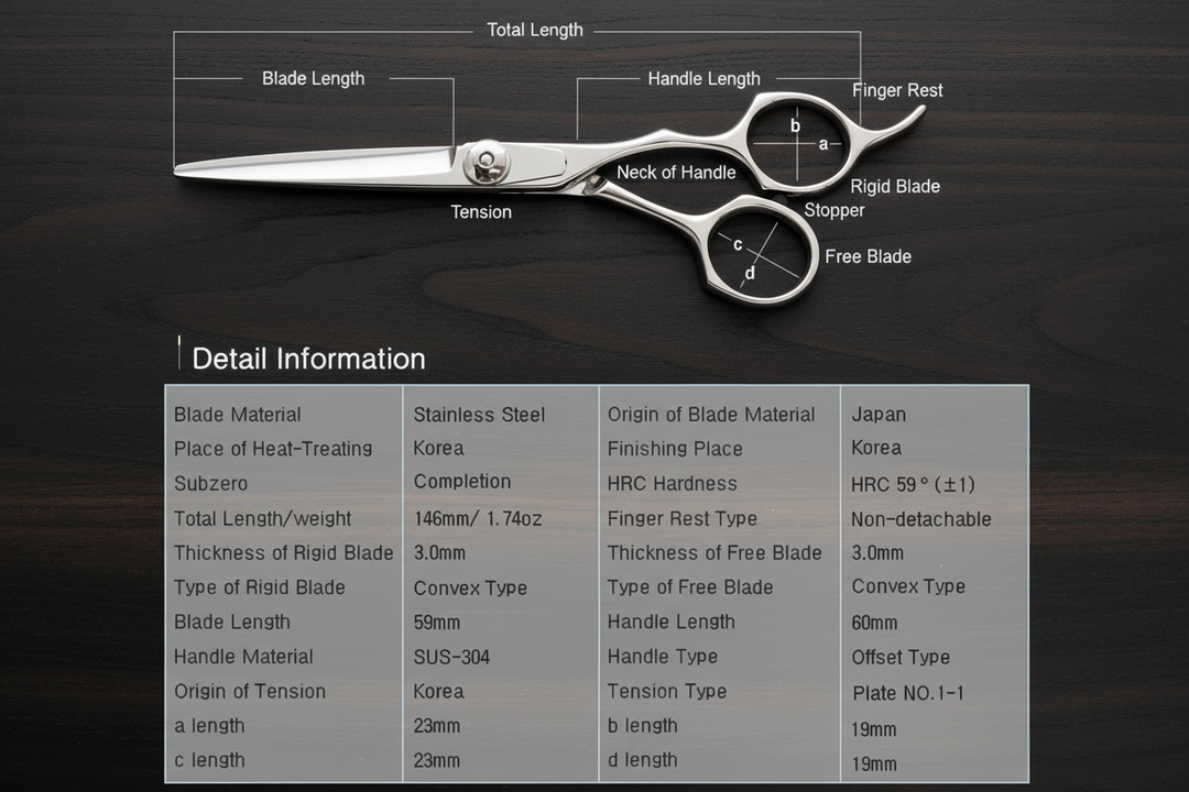 June-P 5.5 Affordable Japanese Steel Hair Scissors