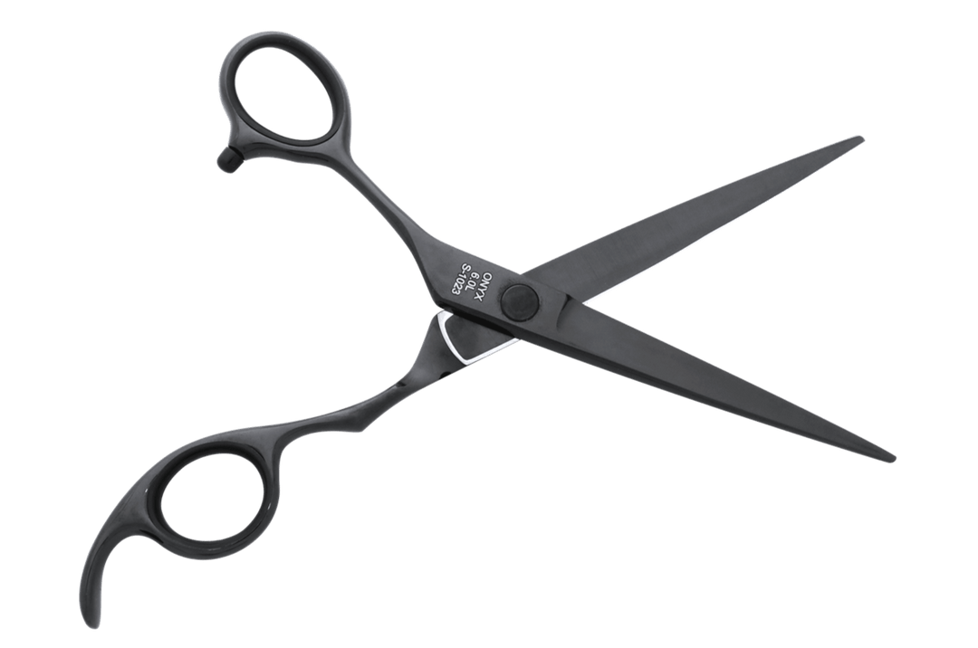 Left Handed Black Cutting Scissors ONYX 6.0L