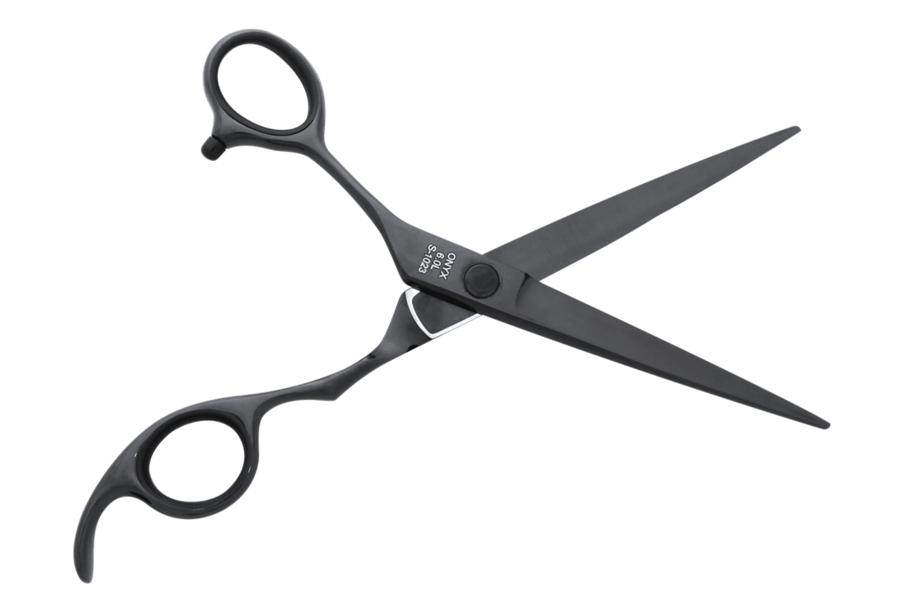 Left Handed Black Cutting Scissors ONYX 6.0L