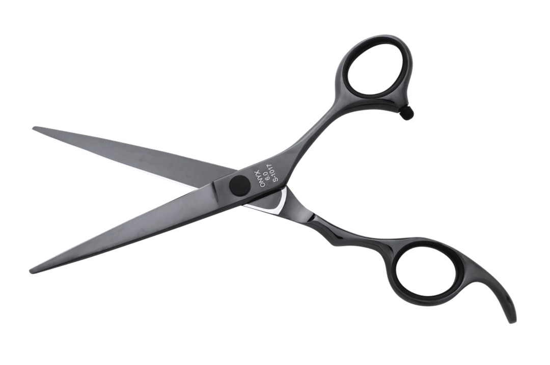 Black Hair Cutting Scissors ONYX 6.0 Barber Shears