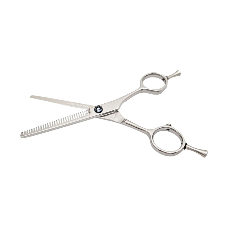 Hair thinning scissors on a white background