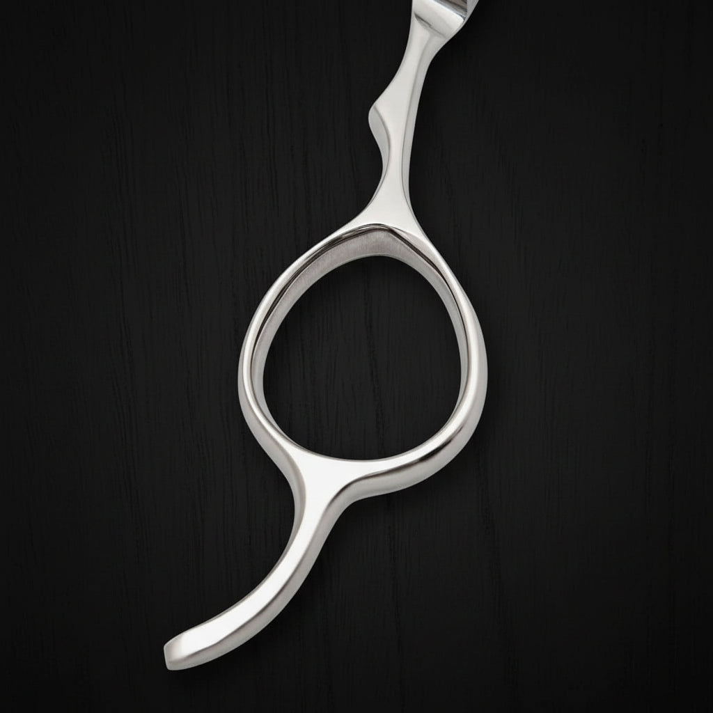 Hair cutting scissors on a white background