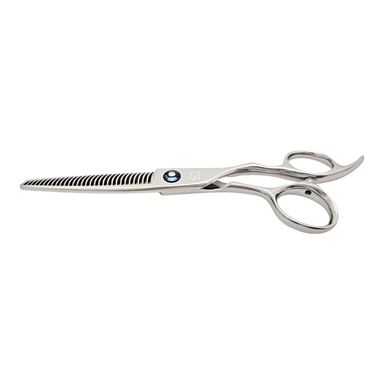 Hair thinning scissors on a white background