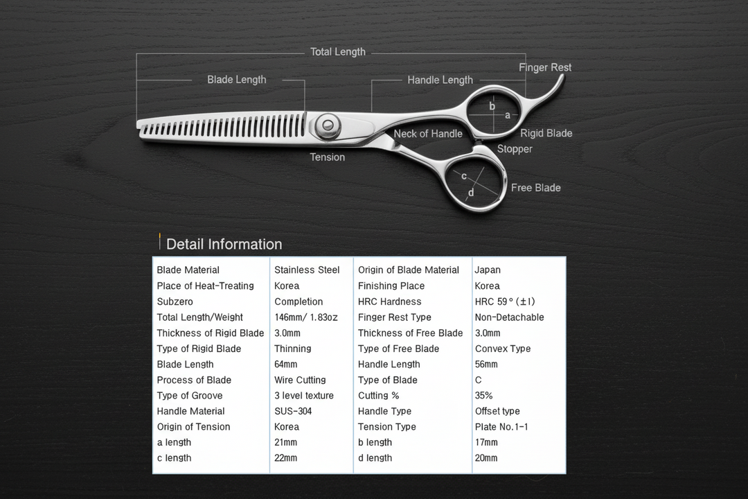 HY 6028 Professional Hair Thinning Shears