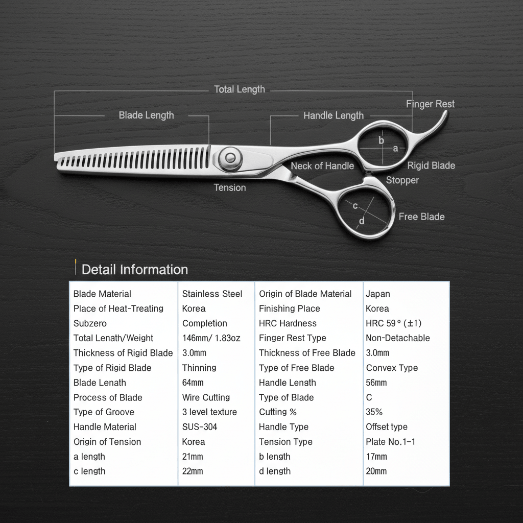 HY 6028 Professional Hair Thinning Shears