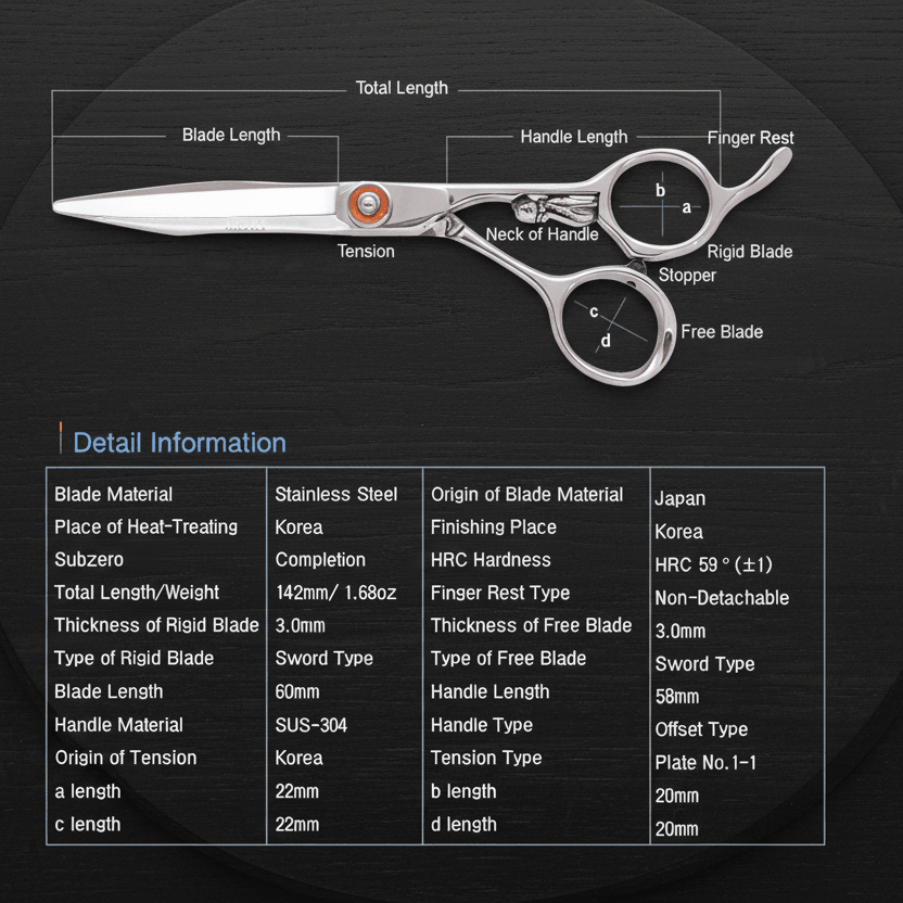 CALI-W 5.5 Hight Quality Hair Cutting Scissors