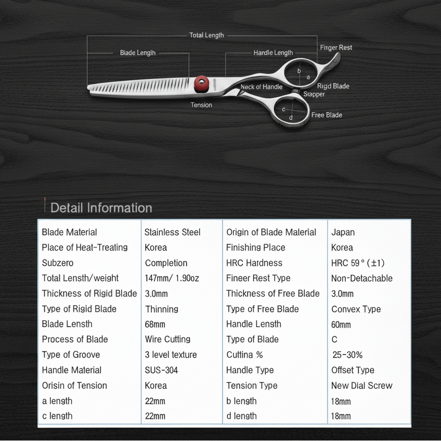 ART 6028 Easy Blending Hair Thinning Scissors