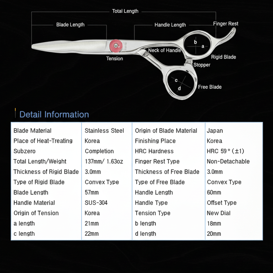 BRK 5.5 Precision Hair Scissors