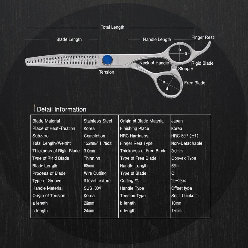 EGYPT-K 6028 Easy Blend Hair Thinning Shears