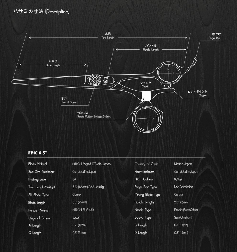 Swivel barber shears | EPIC Series