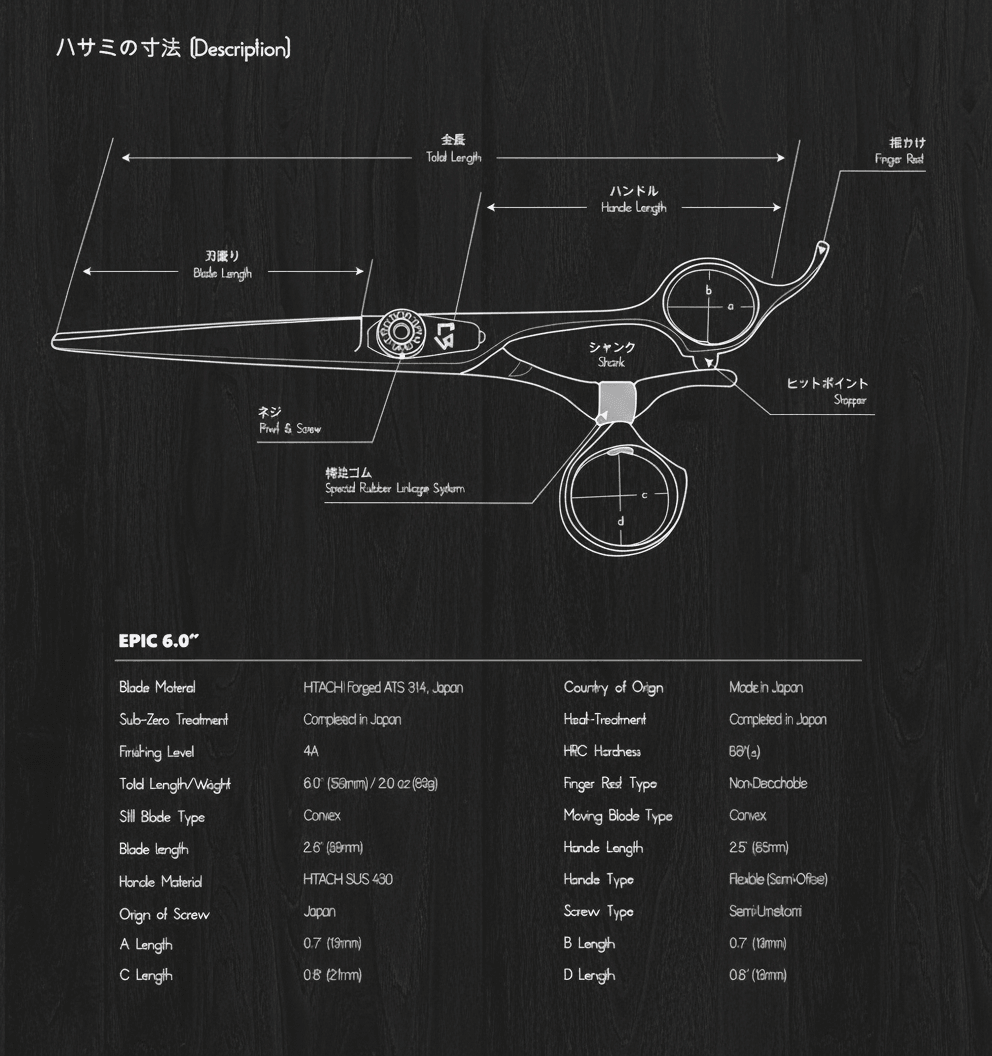 Swivel barber shears | EPIC Series