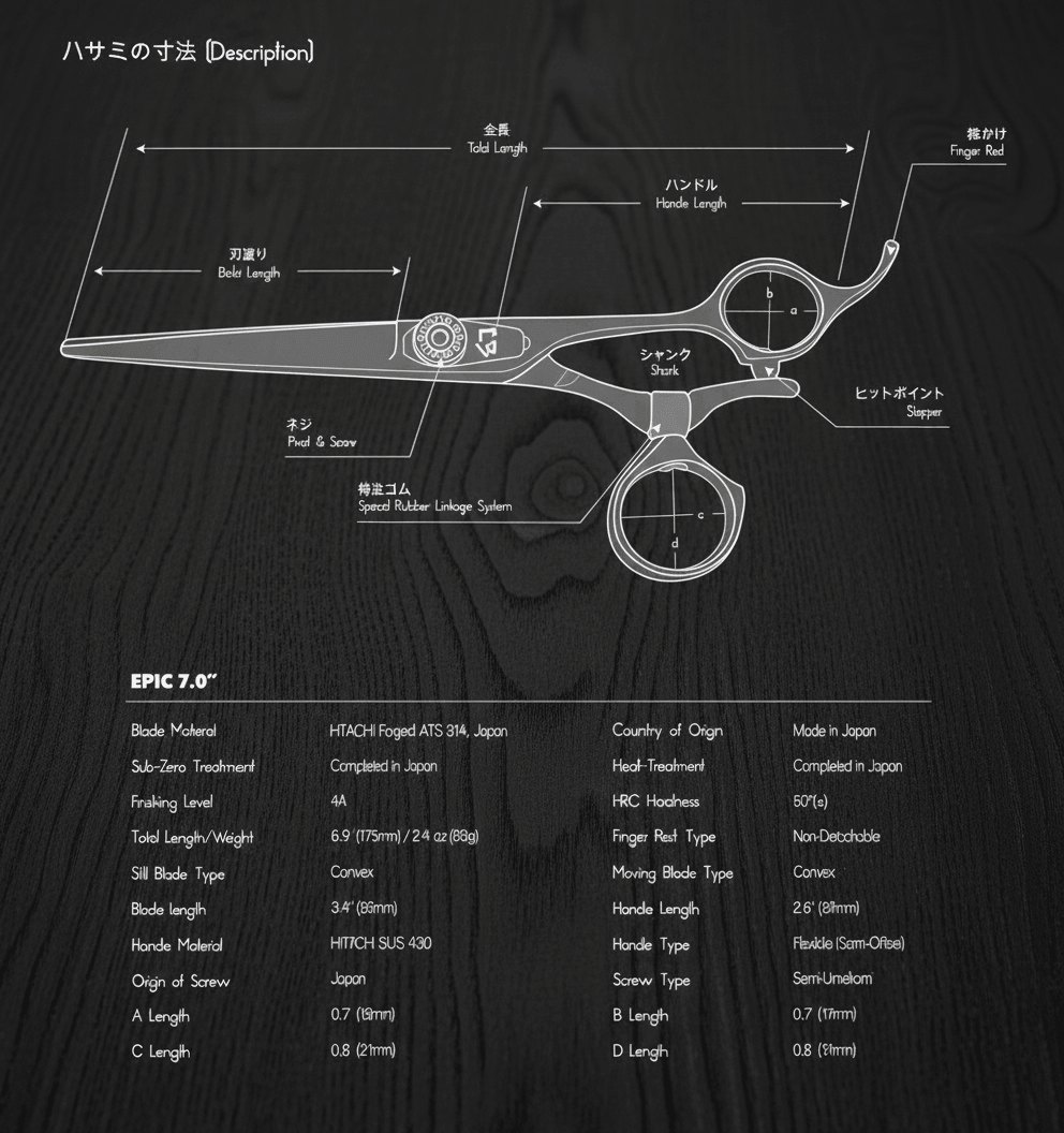 Swivel barber shears | EPIC Series