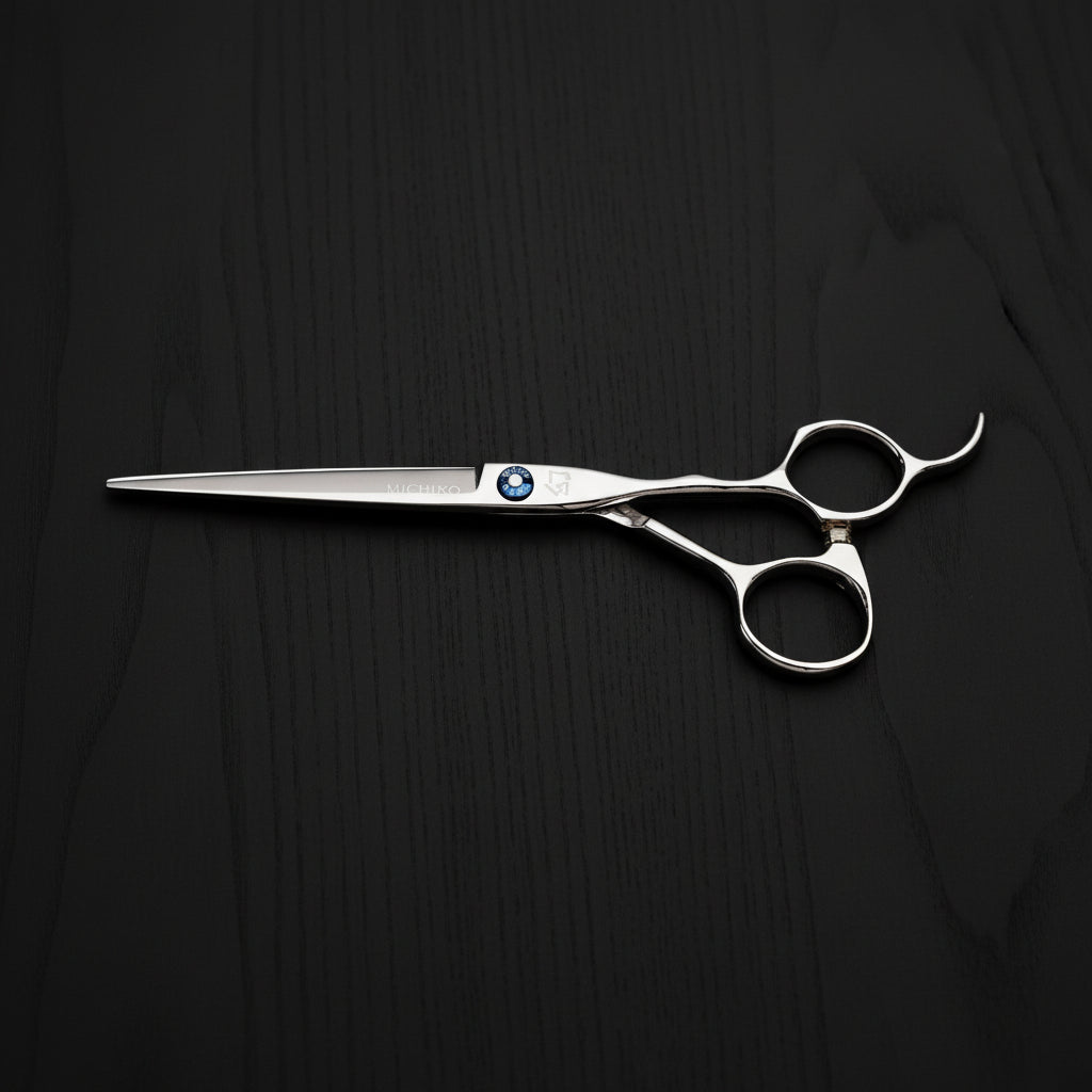 Hair cutting scissors on a white background