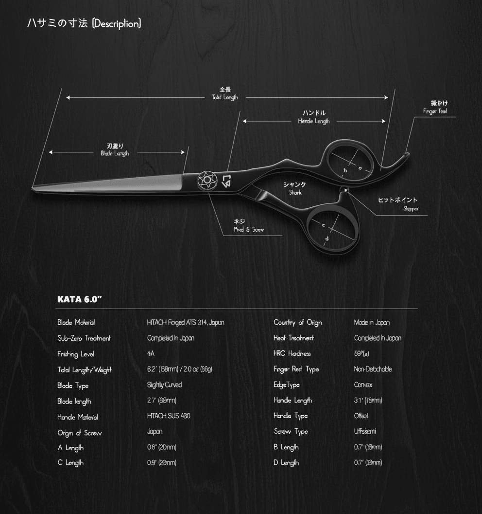 Japanese Barber Shears KATA Series