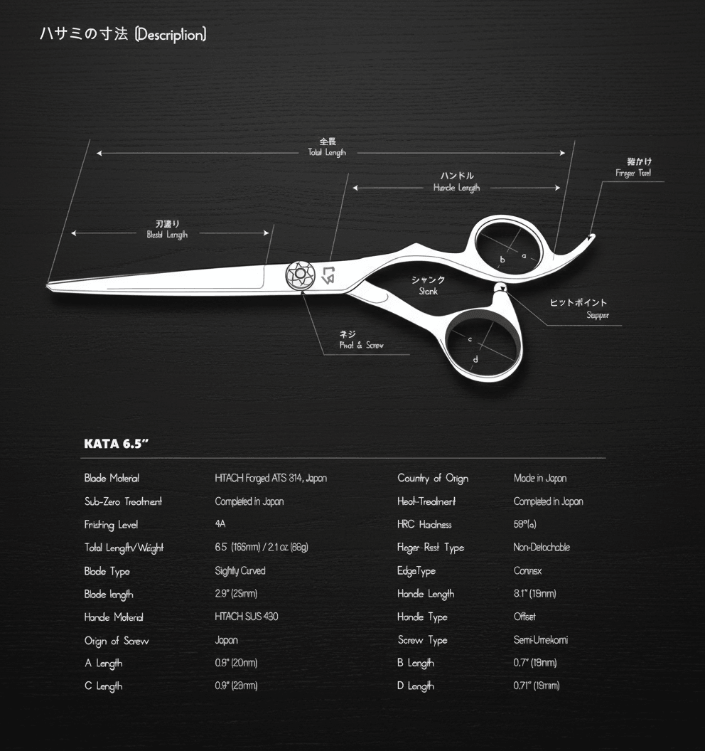 Japanese Barber Shears KATA Series