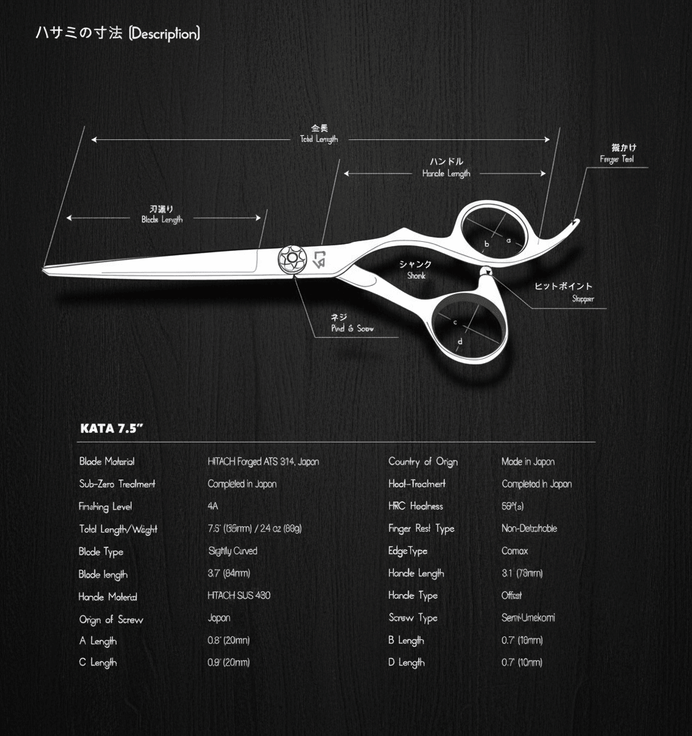 Japanese Barber Shears KATA Series
