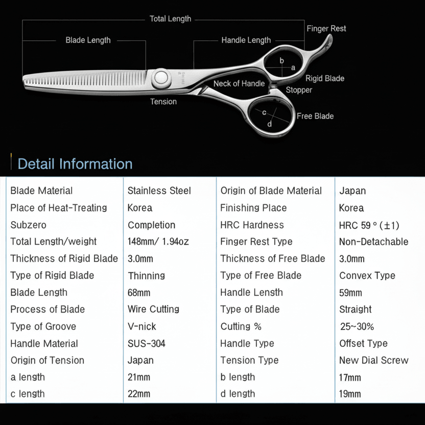STR T6028 Hair Thinning Scissors