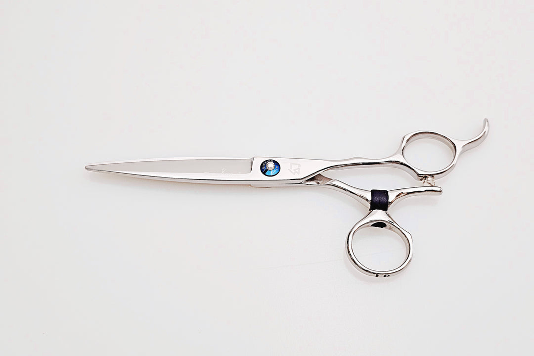 Swivel hair scissors on a white background