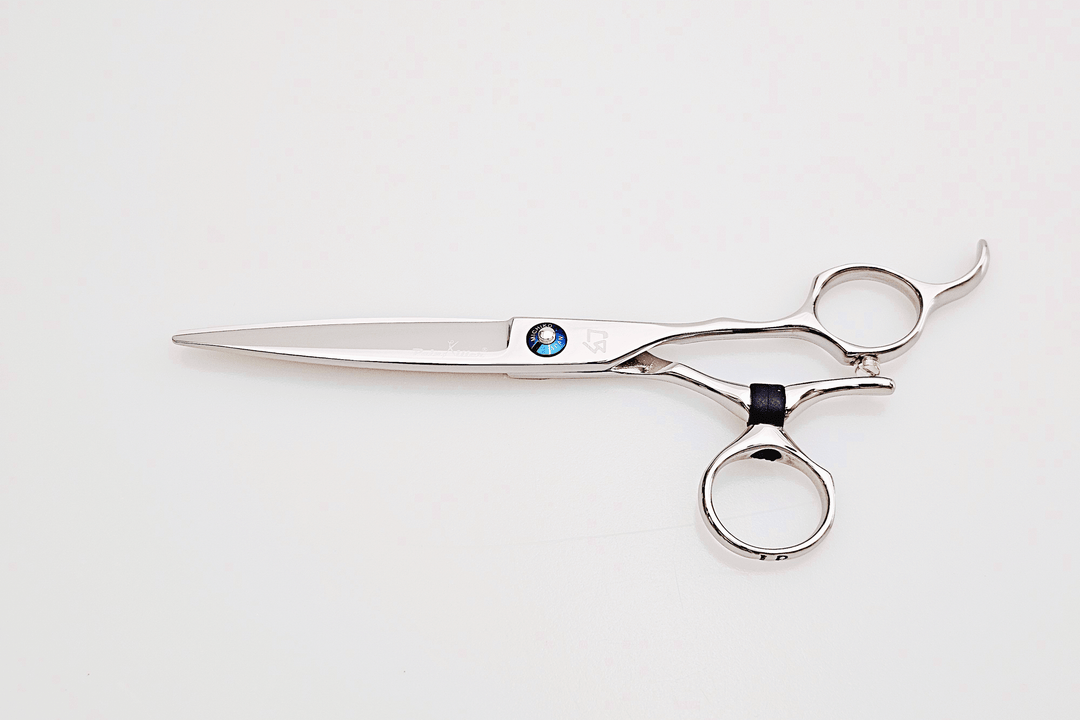 Swivel hair scissors on a white background