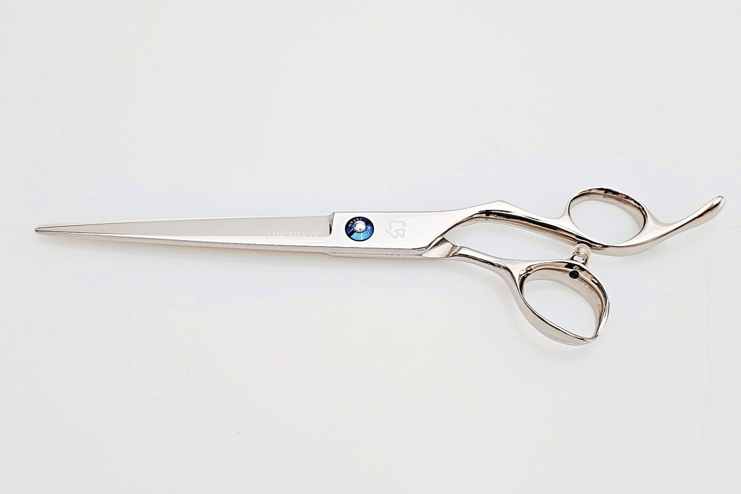 Hair cutting scissors on a white background