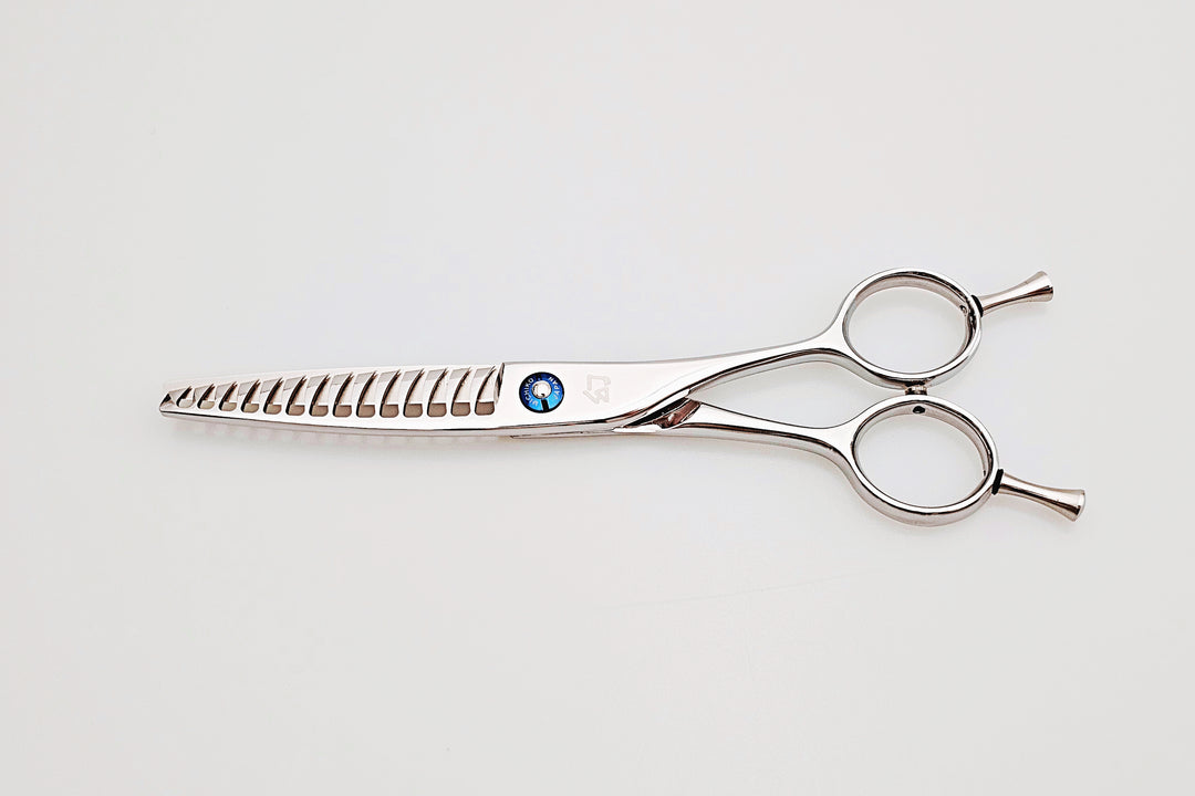 Hair cutting scissors on a white background