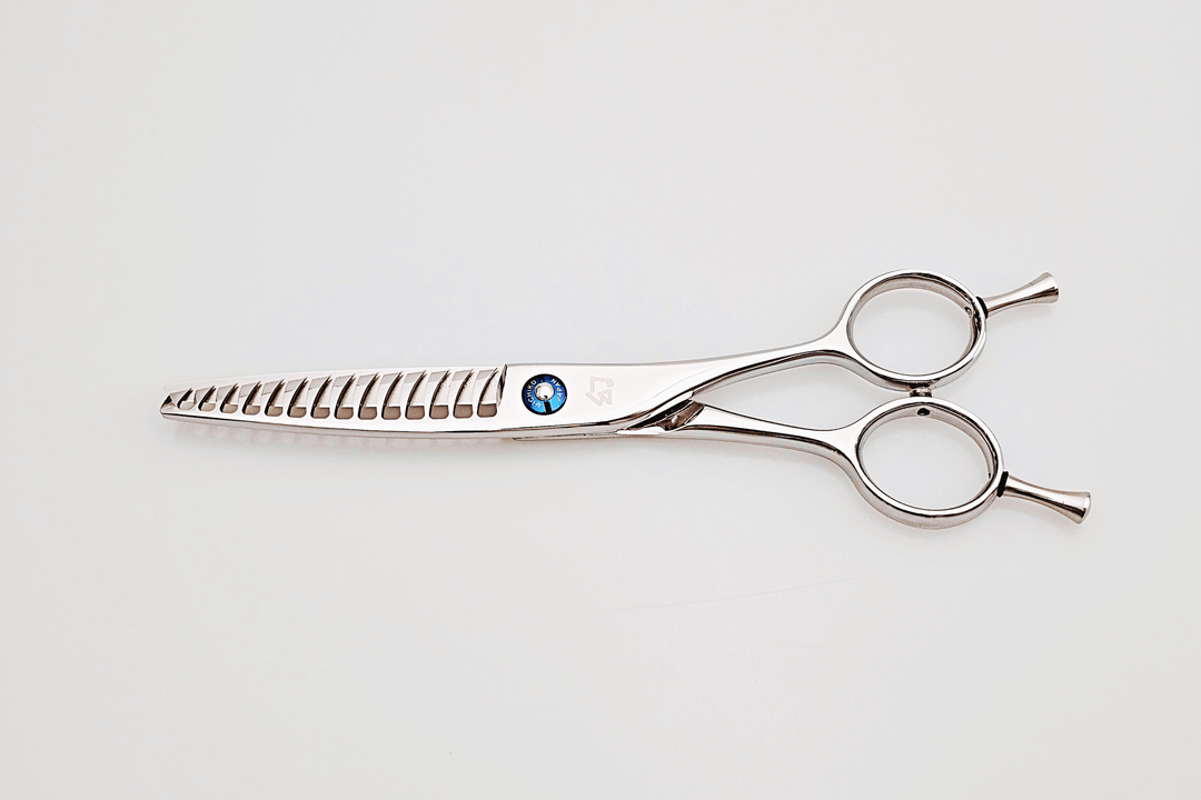 Hair cutting scissors on a white background