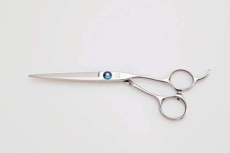 Hair cutting scissors on a white background