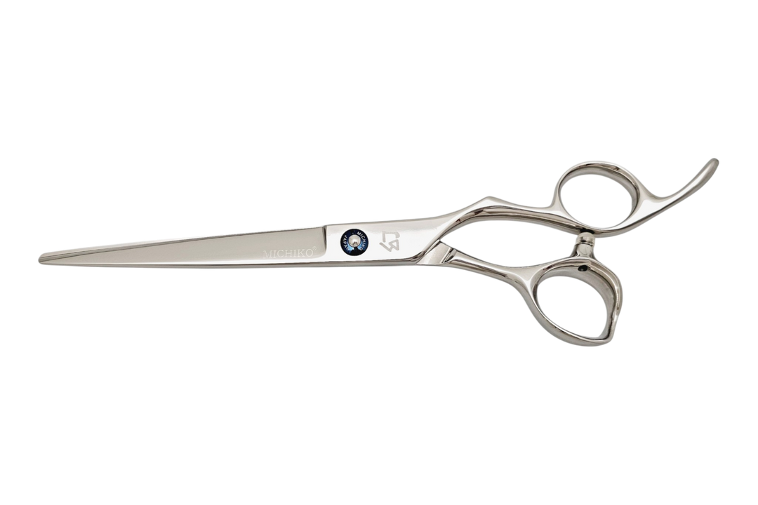 Premium Bamboo & Glass 8-Slot Hair Scissor Holder | Salon Organizer Block