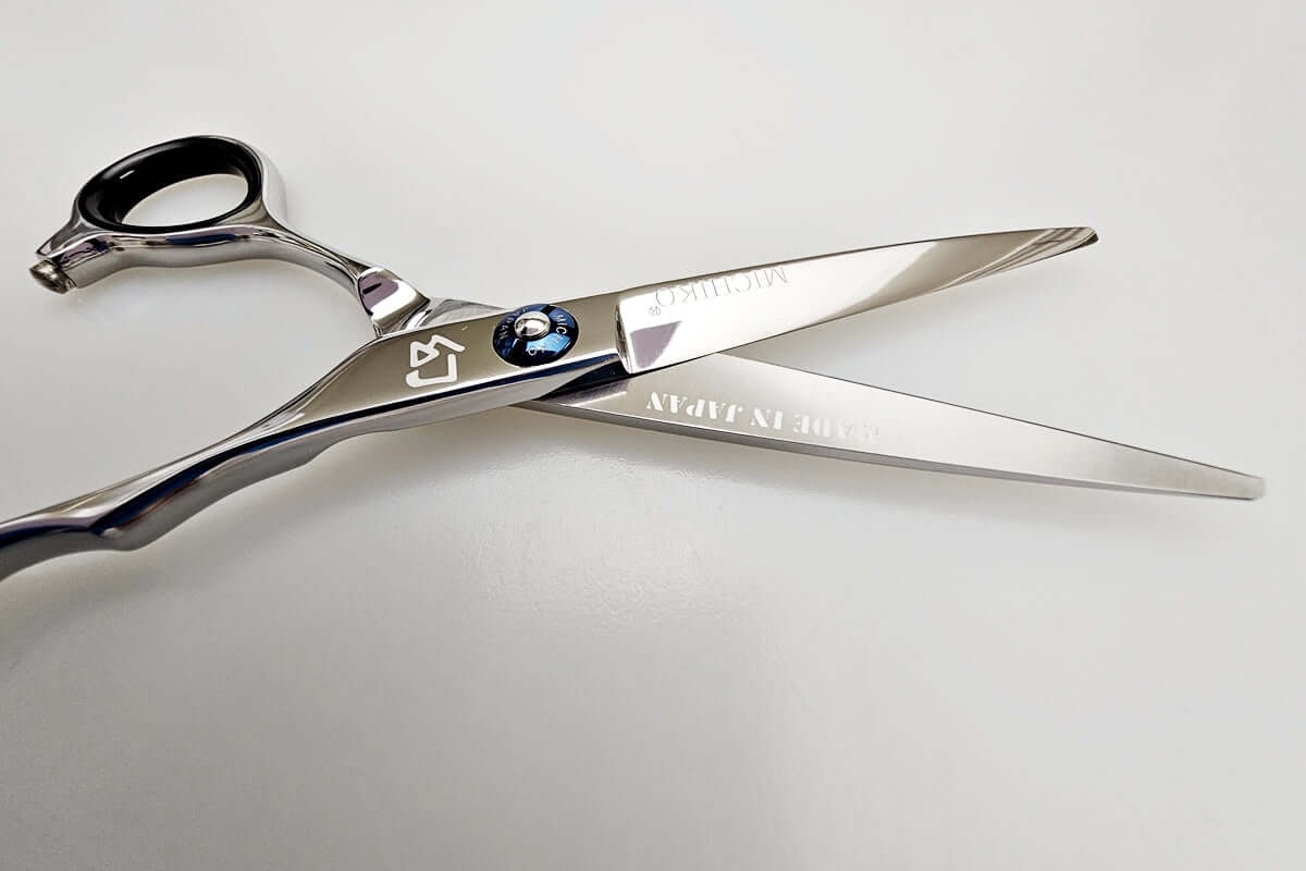 Hair cutting shears on a white background