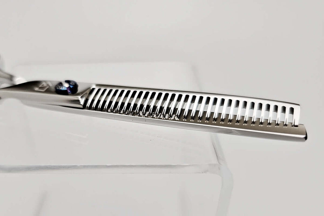 Hair thinning scissors on a white background