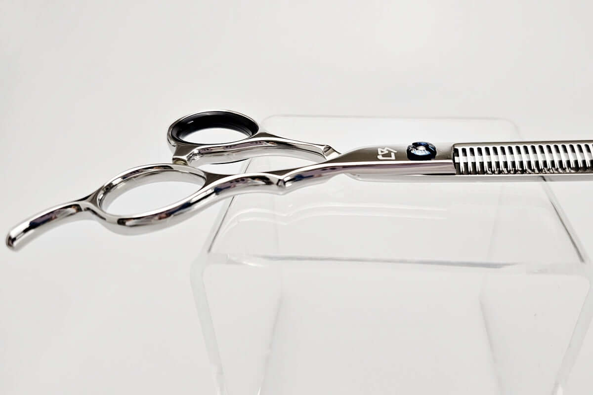 Hair thinning scissors on a white background