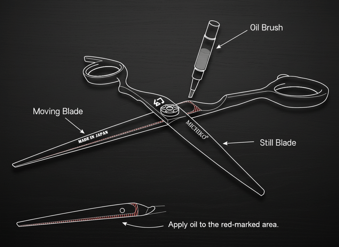 Oil Brush Pen for Hair Scissors