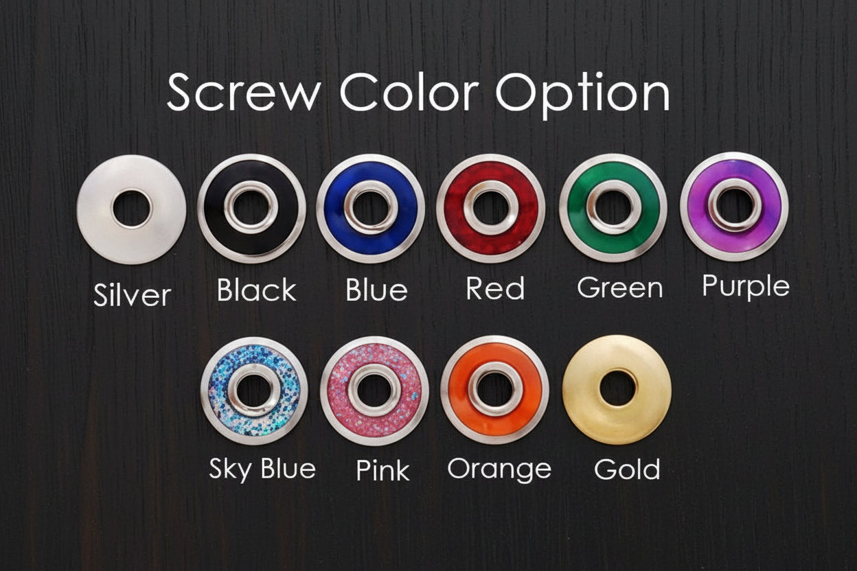 Ten different screw color option 