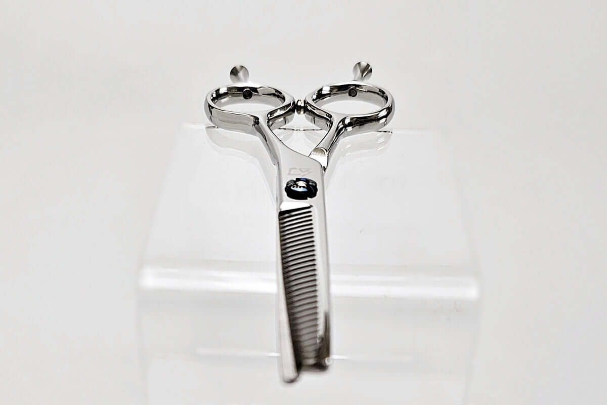 Hair thinning scissors on a white background